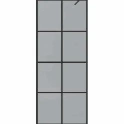vidaXL Pared de Ducha Walk-in 80 x 195 cm vidrio templado Negro Hot