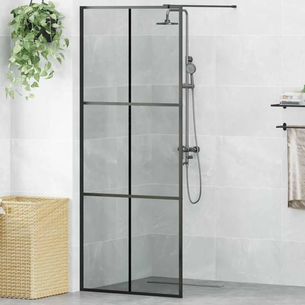 vidaXL Fontanería-Pared de Ducha Walk-in 80 x 195 cm vidrio templado