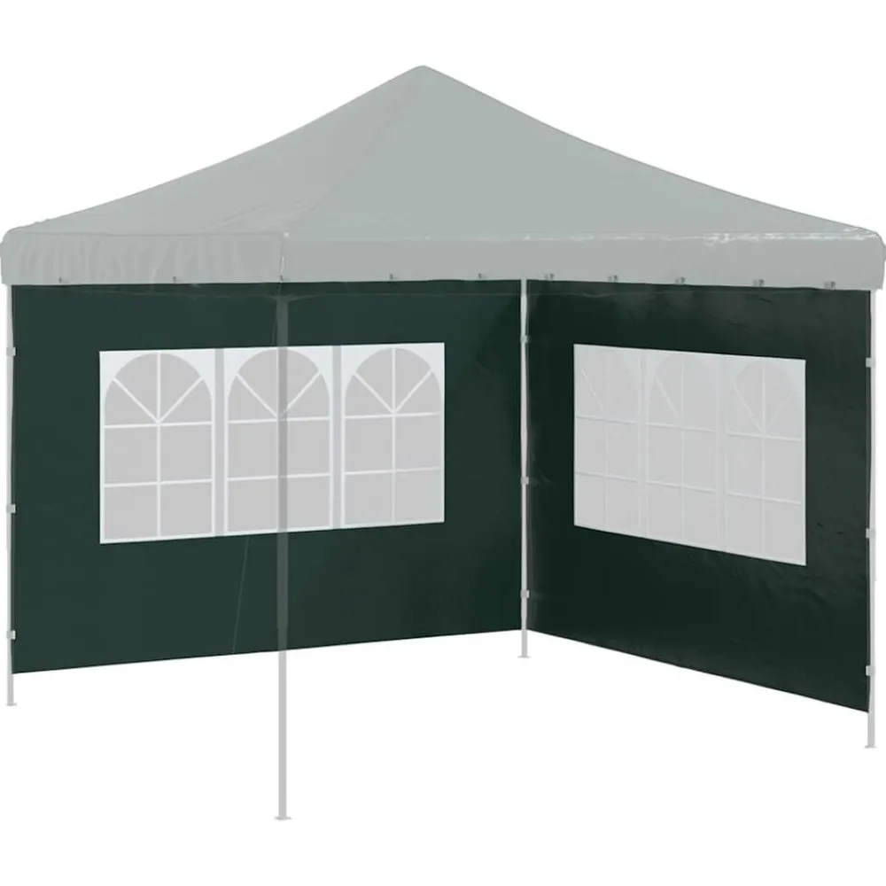 vidaXL Jardín-Paredes laterales de carpa de fiesta con ventana 2 uds PE