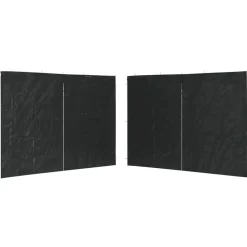 vidaXL Paredes para carpas de fiesta con cremallera 2 uds PE Antracita New