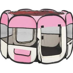 vidaXL Productos Para Mascotas-Parque de perros plegable bolsa de transporte 90x90x58 cm