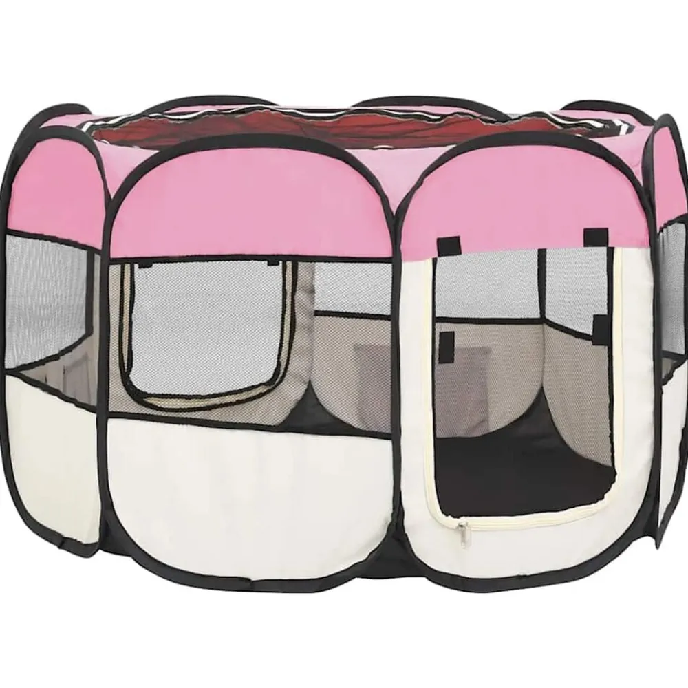 vidaXL Productos Para Mascotas-Parque de perros plegable bolsa de transporte 90x90x58 cm