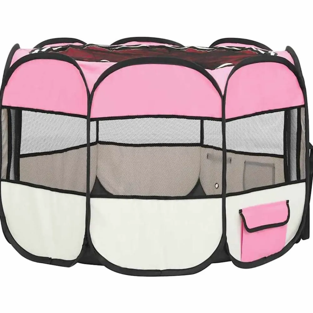 vidaXL Productos Para Mascotas-Parque de perros plegable bolsa de transporte 90x90x58 cm