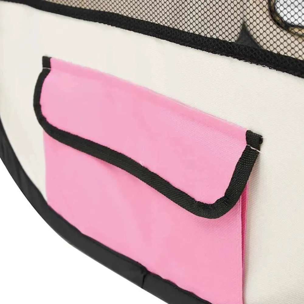 vidaXL Productos Para Mascotas-Parque de perros plegable bolsa de transporte 90x90x58 cm