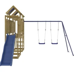 vidaXL Estructuras Para Juegos Al Aire Libre-Parque infantil de exterior madera de pino impregnada