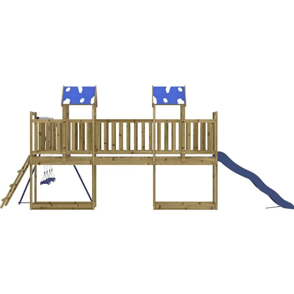 vidaXL Estructuras Para Juegos Al Aire Libre-Parque infantil de exterior madera de pino impregnada