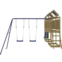 vidaXL Estructuras Para Juegos Al Aire Libre-Parque infantil de exterior madera de pino impregnada