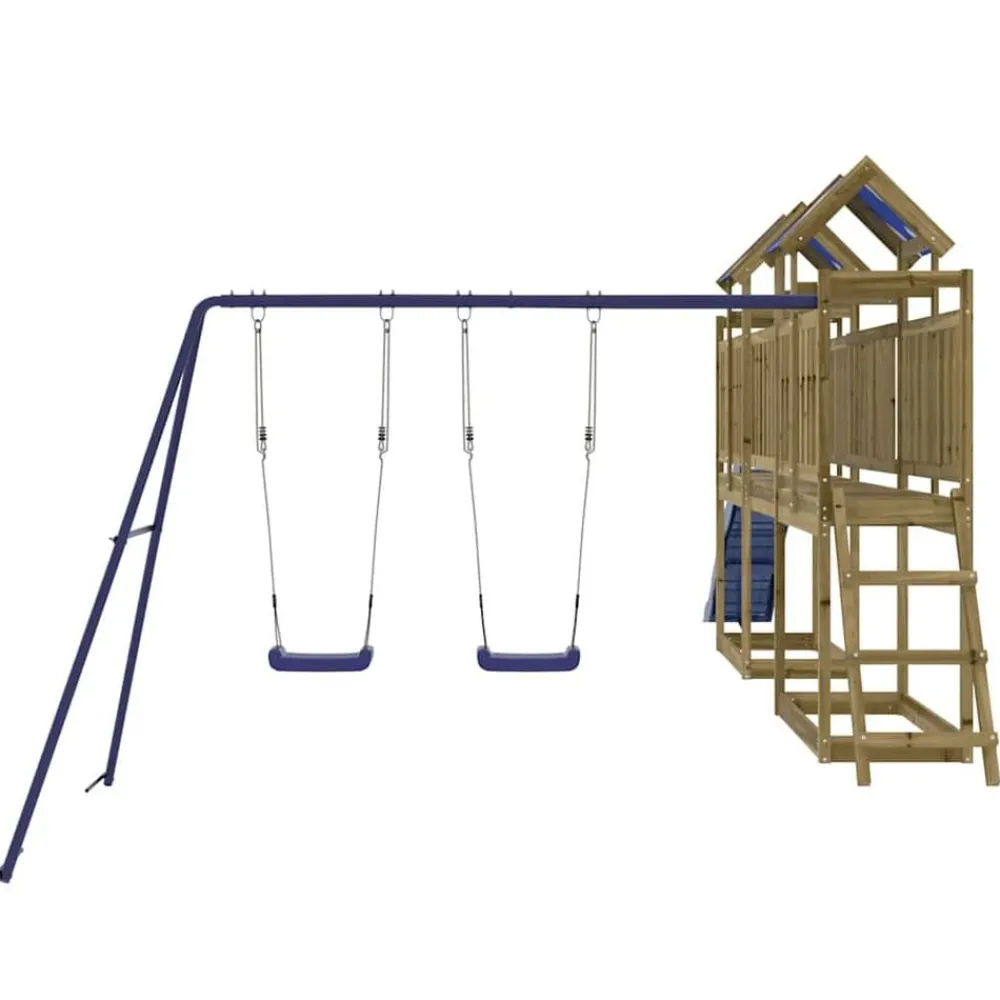 vidaXL Estructuras Para Juegos Al Aire Libre-Parque infantil de exterior madera de pino impregnada