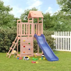 vidaXL Parque infantil de exterior madera maciza Douglas New