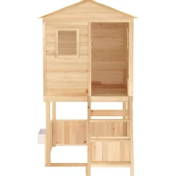 vidaXL Parque infantil de exterior madera maciza de abeto Marrón Sale