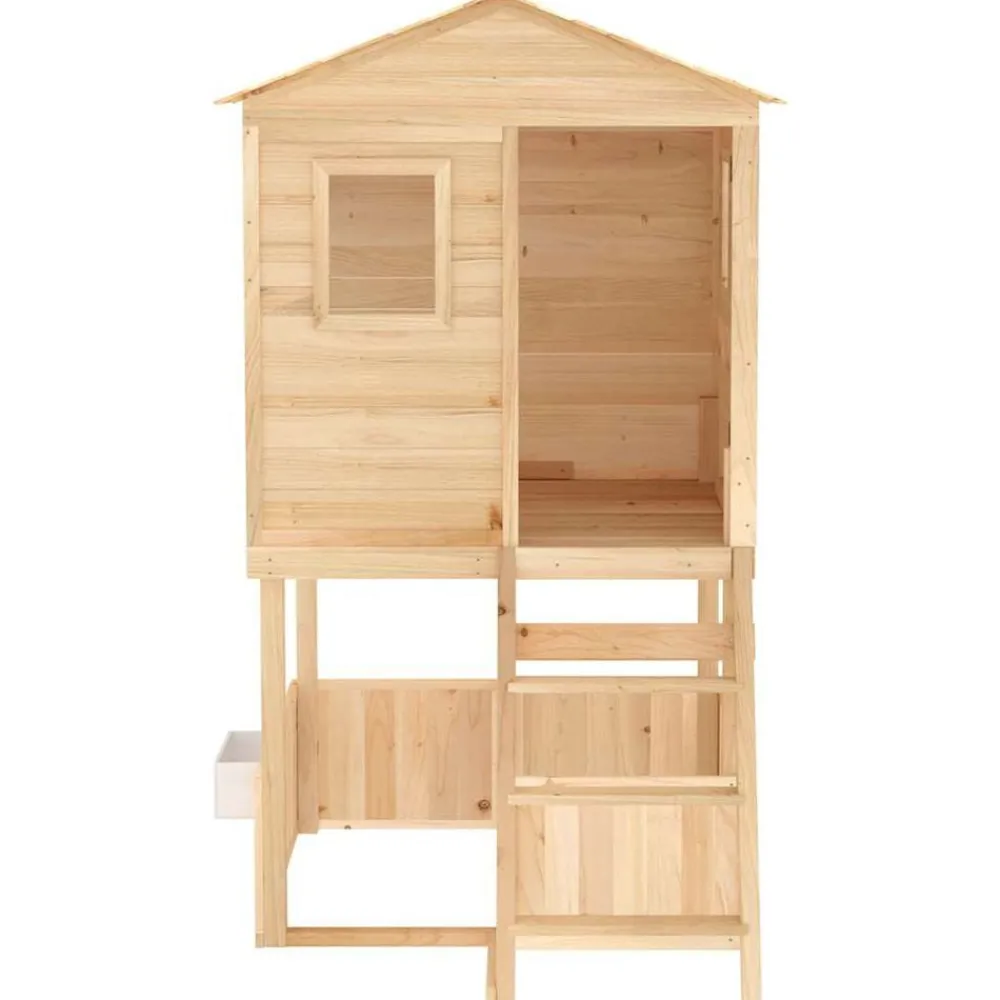 vidaXL Parque infantil de exterior madera maciza de abeto Marrón Sale