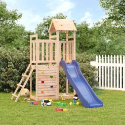vidaXL Parque infantil de exterior madera maciza de pino