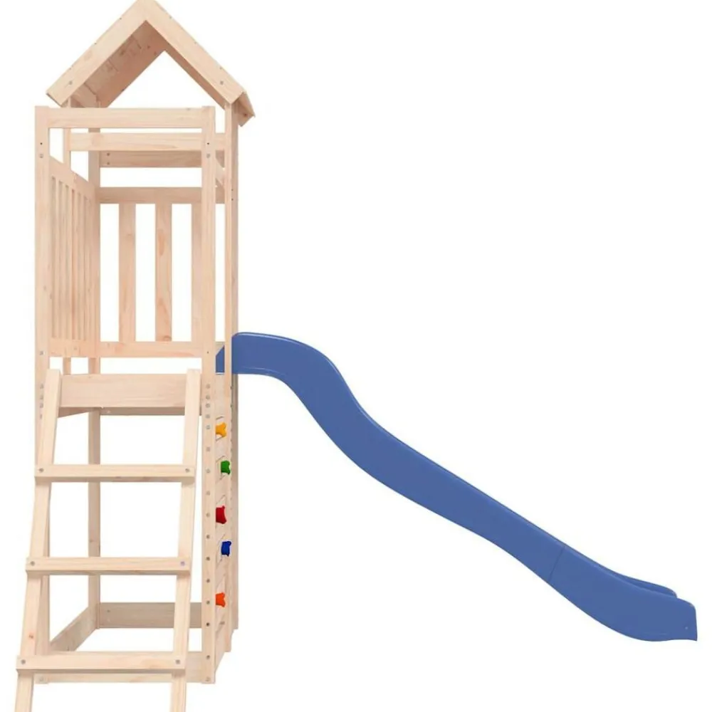 vidaXL Parque infantil de exterior madera maciza de pino