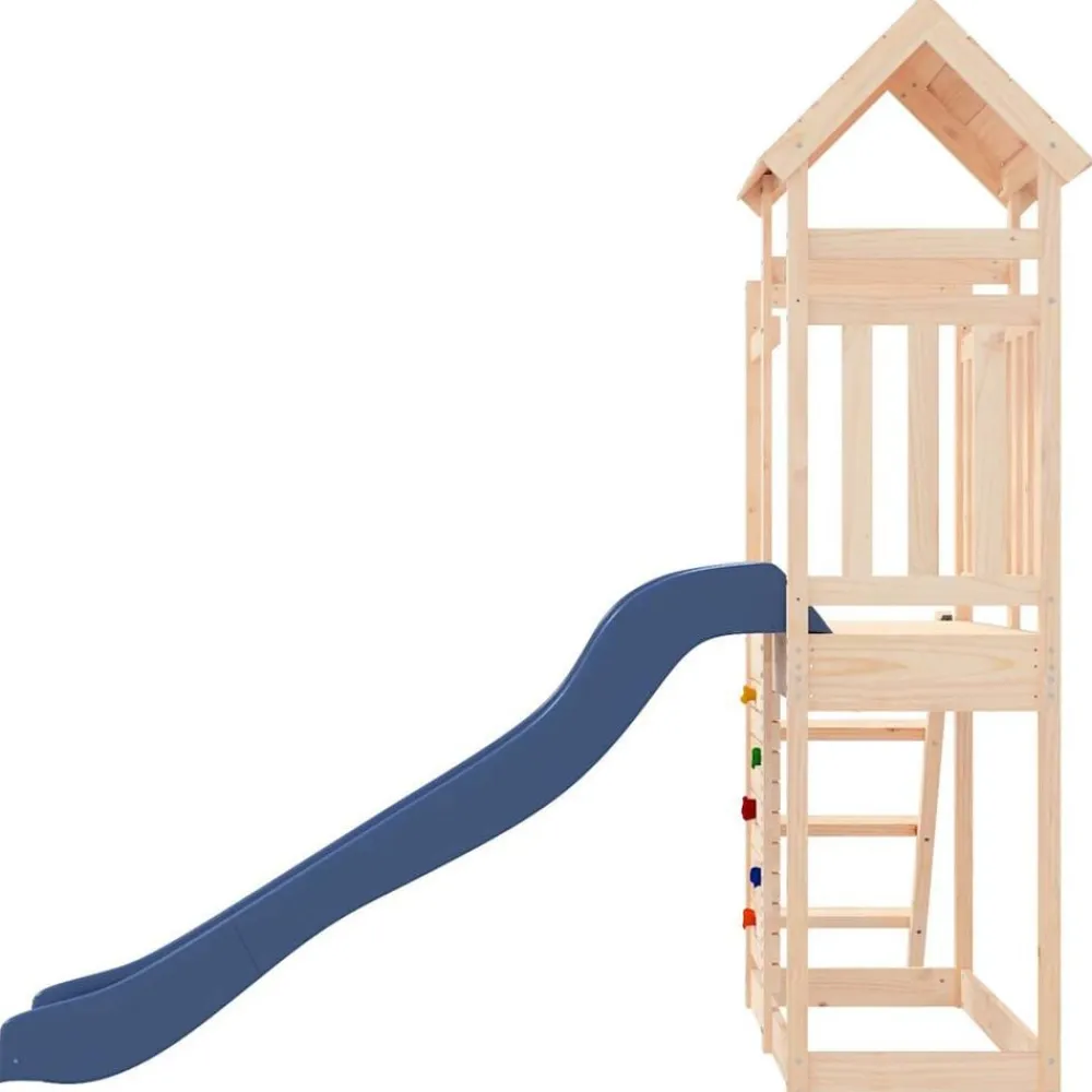 vidaXL Parque infantil de exterior madera maciza de pino