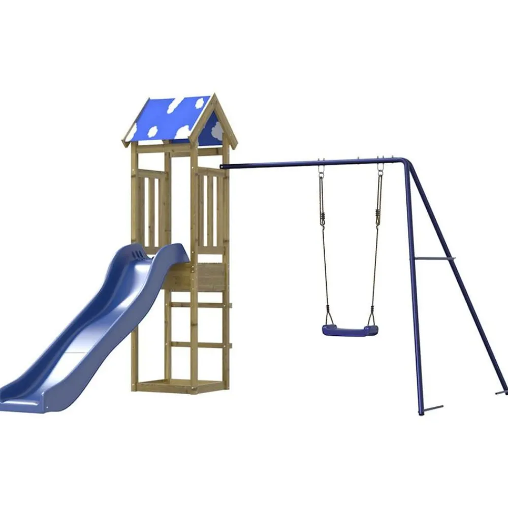 vidaXL Parque infantil de exterior madera de pino impregnada Best