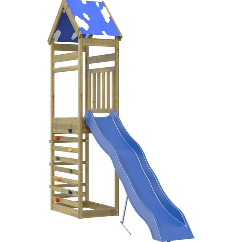 vidaXL Parque infantil de exterior madera de pino impregnada New