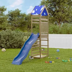 vidaXL Parque infantil de exterior madera de pino impregnada New