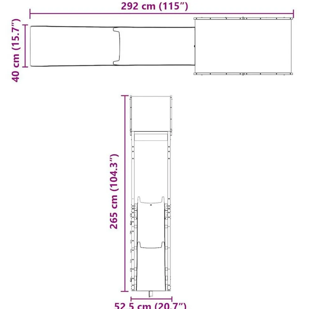 vidaXL Parque infantil de exterior madera de pino impregnada New