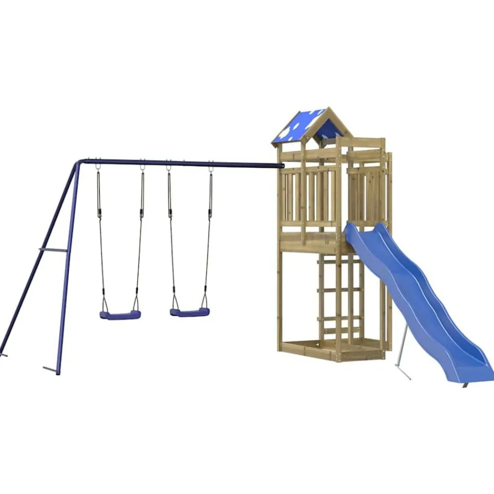 vidaXL Parque infantil de exterior madera de pino impregnada Online