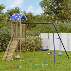 vidaXL Estructuras Para Juegos Al Aire Libre-Parque infantil de exterior madera de pino impregnada
