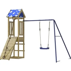 vidaXL Estructuras Para Juegos Al Aire Libre-Parque infantil de exterior madera de pino impregnada