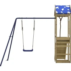 vidaXL Estructuras Para Juegos Al Aire Libre-Parque infantil de exterior madera de pino impregnada
