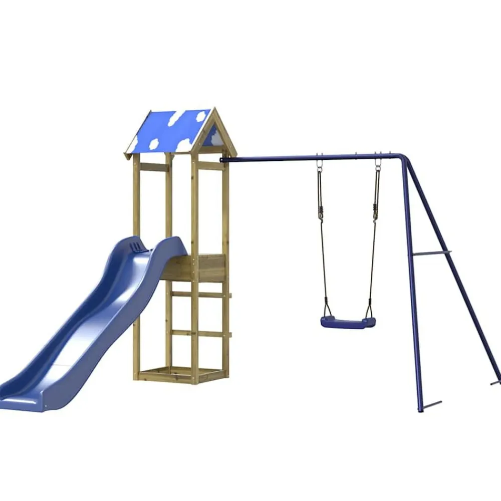 vidaXL Parque infantil de exterior madera de pino impregnada Discount