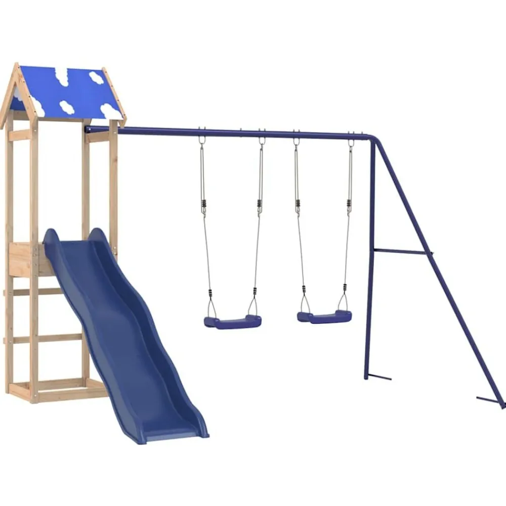 vidaXL Parque infantil de exterior de madera maciza de pino Sale