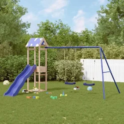vidaXL Parque infantil de exterior de madera maciza de pino Sale