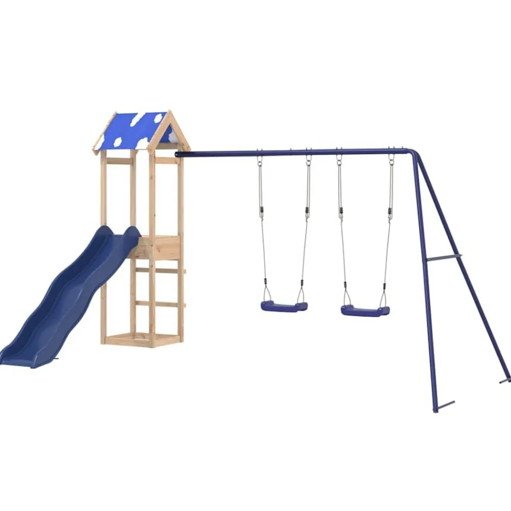 vidaXL Parque infantil de exterior de madera maciza de pino Sale