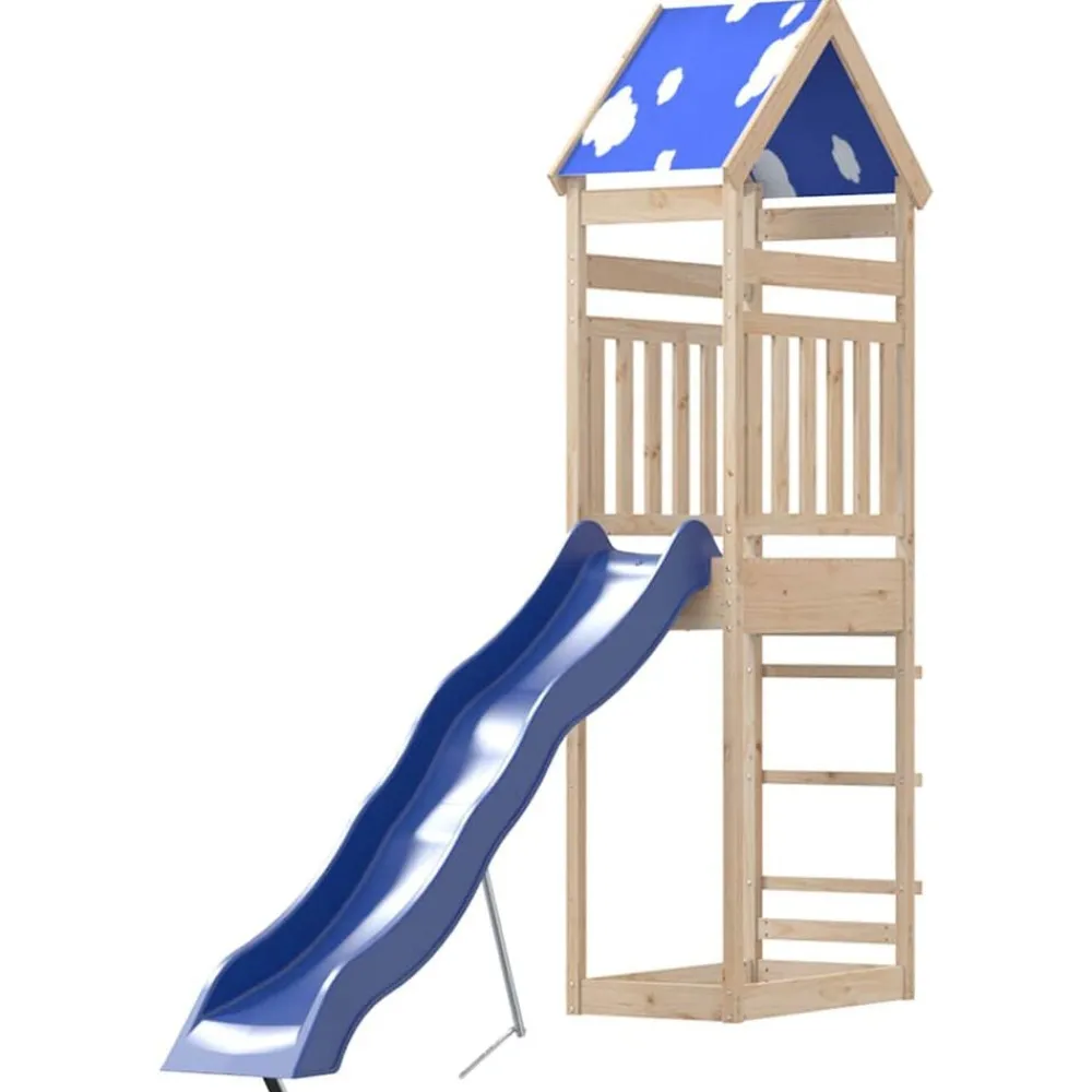 vidaXL Parque infantil de exterior de madera maciza de pino