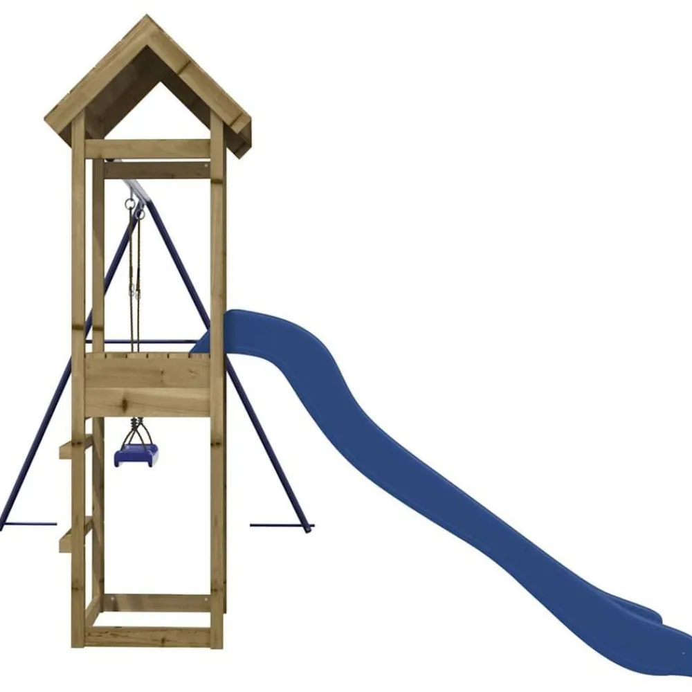 vidaXL Estructuras Para Juegos Al Aire Libre-Parque infantil de exterior madera de pino impregnada
