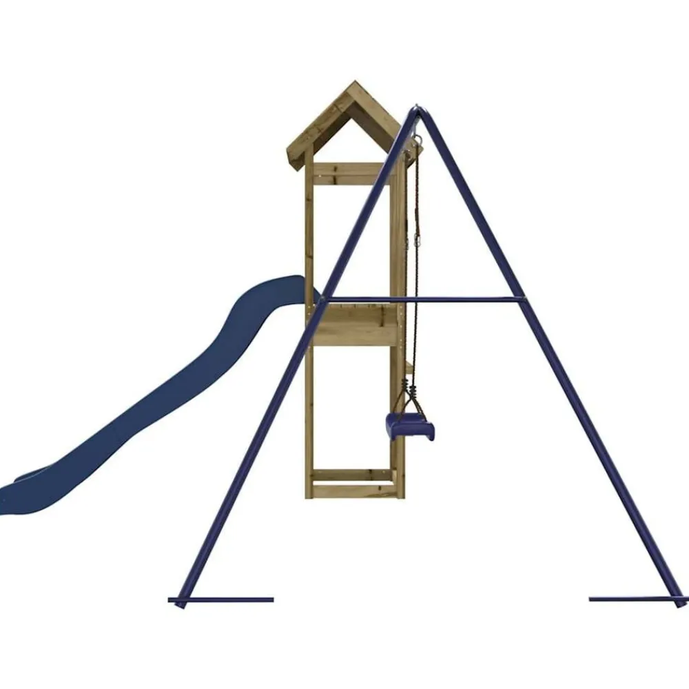 vidaXL Estructuras Para Juegos Al Aire Libre-Parque infantil de exterior madera de pino impregnada