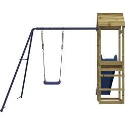 vidaXL Estructuras Para Juegos Al Aire Libre-Parque infantil de exterior madera de pino impregnada