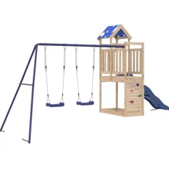 vidaXL Parque infantil de exterior de madera maciza de pino Outlet