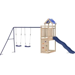 vidaXL Parque infantil de exterior de madera maciza de pino Outlet