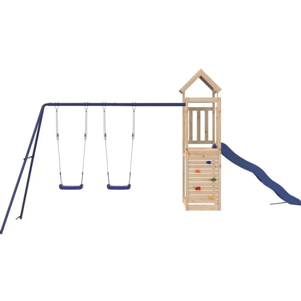 vidaXL Parque infantil de exterior de madera maciza de pino Outlet
