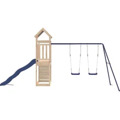 vidaXL Parque infantil de exterior de madera maciza de pino Outlet