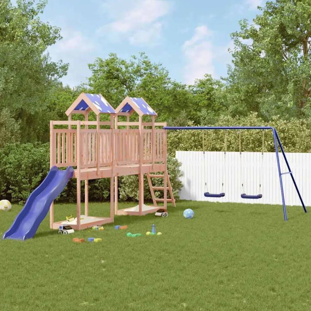 vidaXL Estructuras Para Juegos Al Aire Libre-Parque infantil de exterior madera maciza Douglas3156935