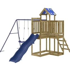 vidaXL Estructuras Para Juegos Al Aire Libre-Parque infantil de exterior madera de pino impregnada