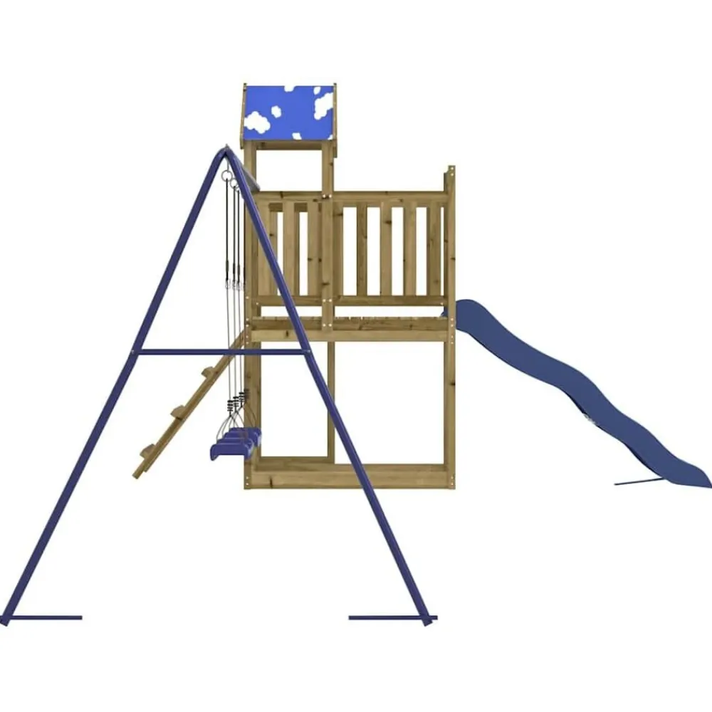 vidaXL Estructuras Para Juegos Al Aire Libre-Parque infantil de exterior madera de pino impregnada