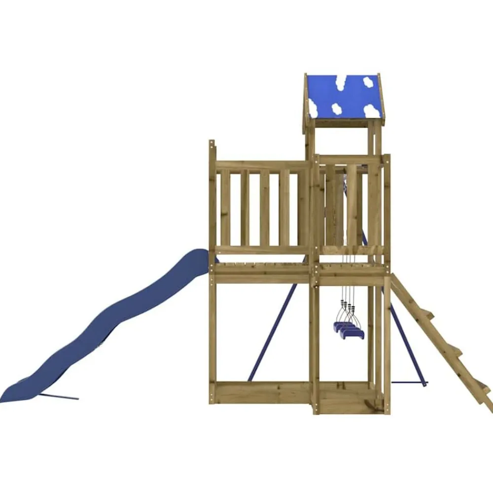 vidaXL Estructuras Para Juegos Al Aire Libre-Parque infantil de exterior madera de pino impregnada