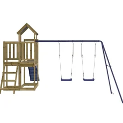 vidaXL Estructuras Para Juegos Al Aire Libre-Parque infantil de exterior madera de pino impregnada