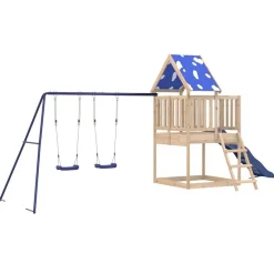 vidaXL Parque infantil de exterior de madera maciza de pino Online