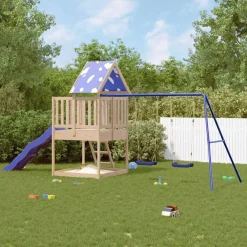 vidaXL Parque infantil de exterior de madera maciza de pino Online