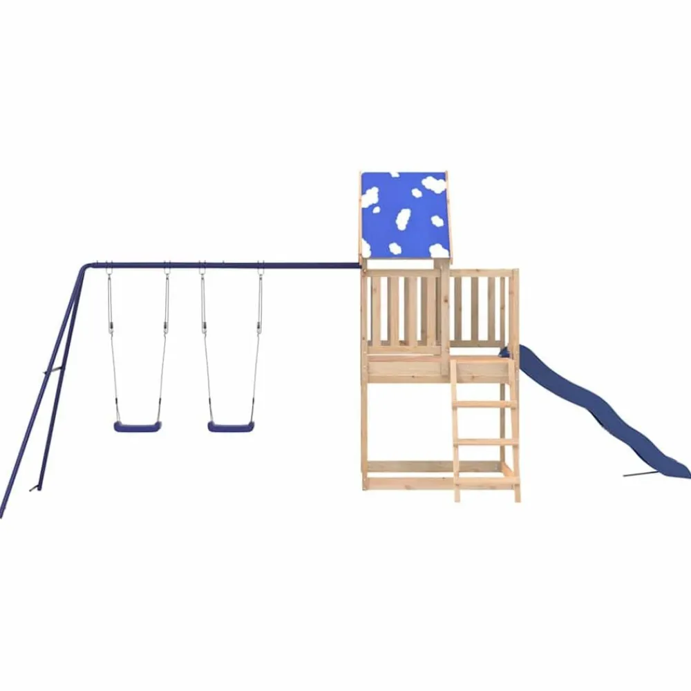 vidaXL Parque infantil de exterior de madera maciza de pino Online