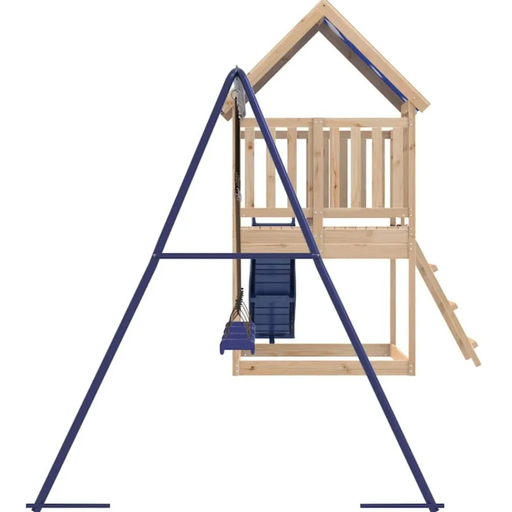 vidaXL Parque infantil de exterior de madera maciza de pino Online