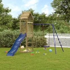 vidaXL Parque infantil de exterior madera de pino impregnada Discount