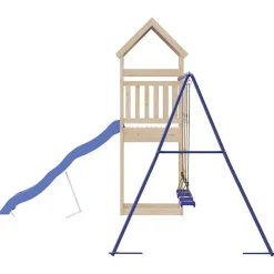 vidaXL Estructuras Para Juegos Al Aire Libre-Parque infantil de exterior de madera maciza de pino