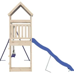 vidaXL Estructuras Para Juegos Al Aire Libre-Parque infantil de exterior de madera maciza de pino